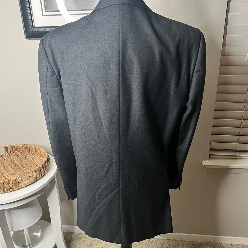 Ermenegildo Zegna Charcoal‎ grey (3) Button 100% wool Blazer 50R made in italy